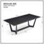Table de salle à manger rectangulaire en bois aggloméré de style Mid-Century moderne pour une utilisation polyvalente dans la salle à manger, le balcon, le café et la conférence