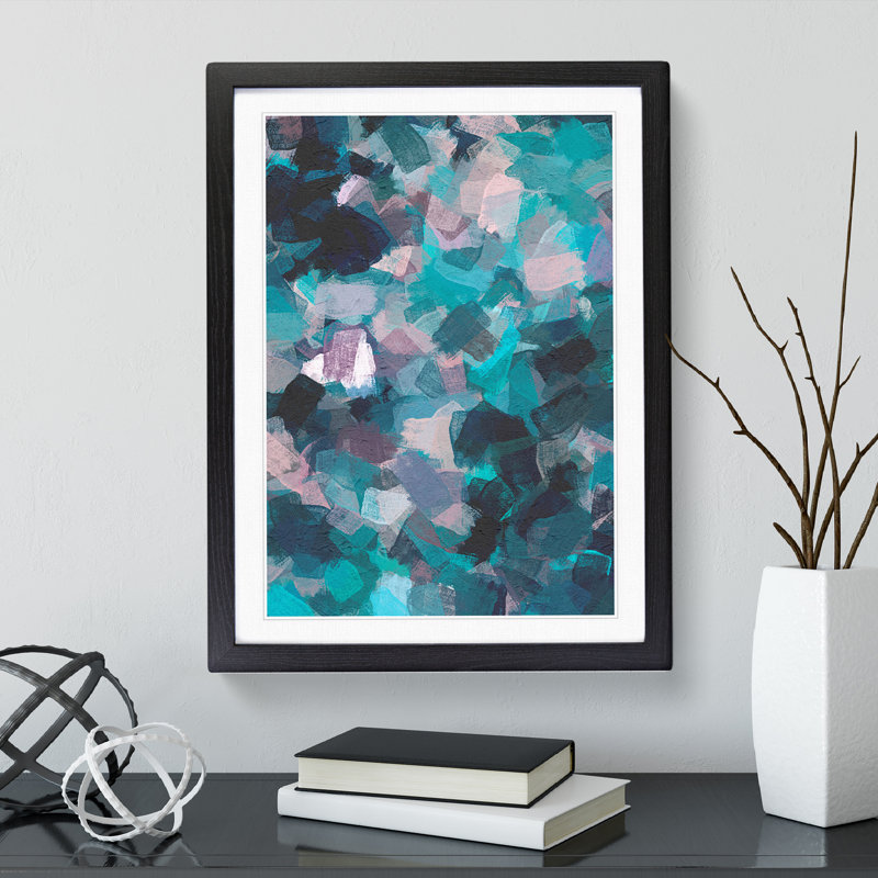 XV1022-5377X World Of Dreams Abstract - Single Picture Frame Painting, Black, 64cm H x 46cm W x 2cm D