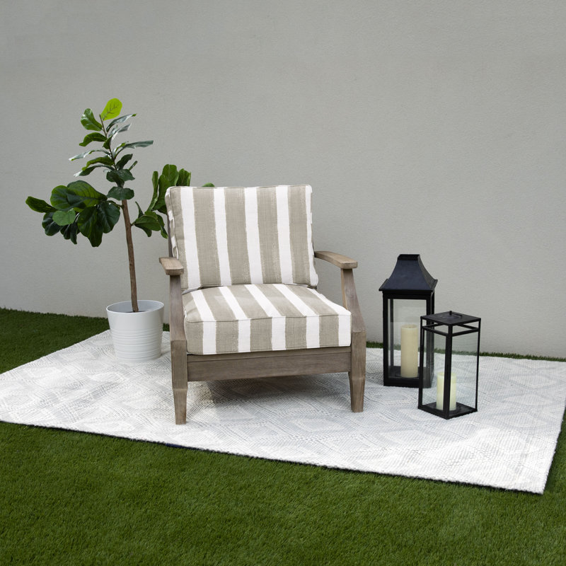 Gia Coconut Indoor/Outdoor Seat/Back Cushion, 29" W x 27" D