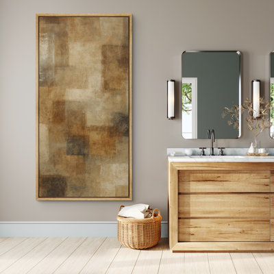 Abstract Framed Canvas Wall Art - Neutral Minimalist Print for Modern Wall Decor