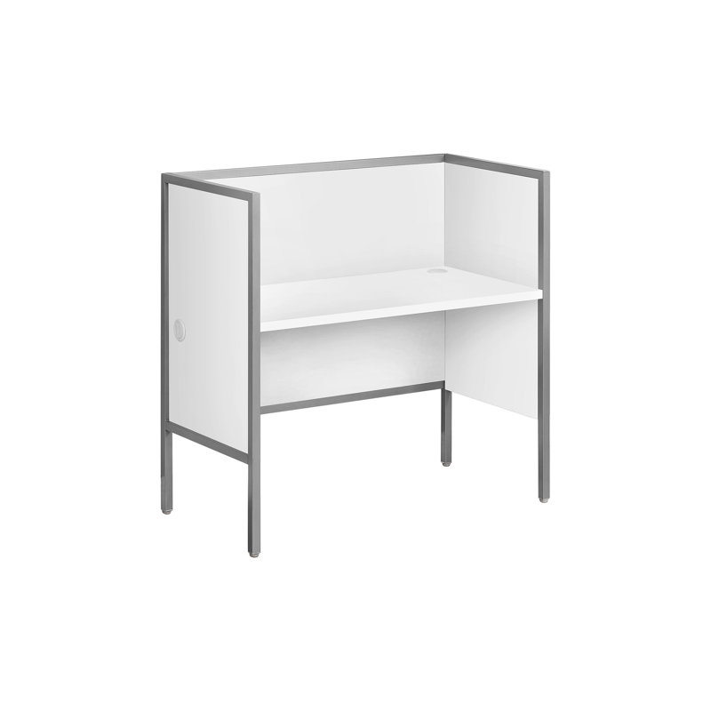 Bureau de bureau, L 48 po, bureau, travail, qualité commerciale, métal stratifié, contemporain, moderne
