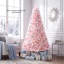 Arbre de Noël artificiel en sapin rose-250869140