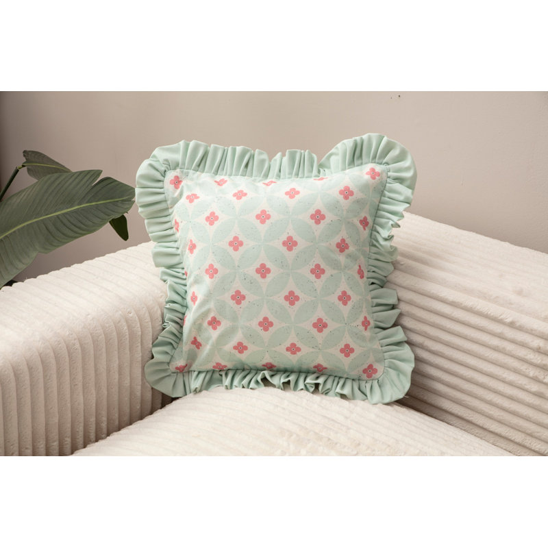 Housse de coussin, Géométrique vert mer