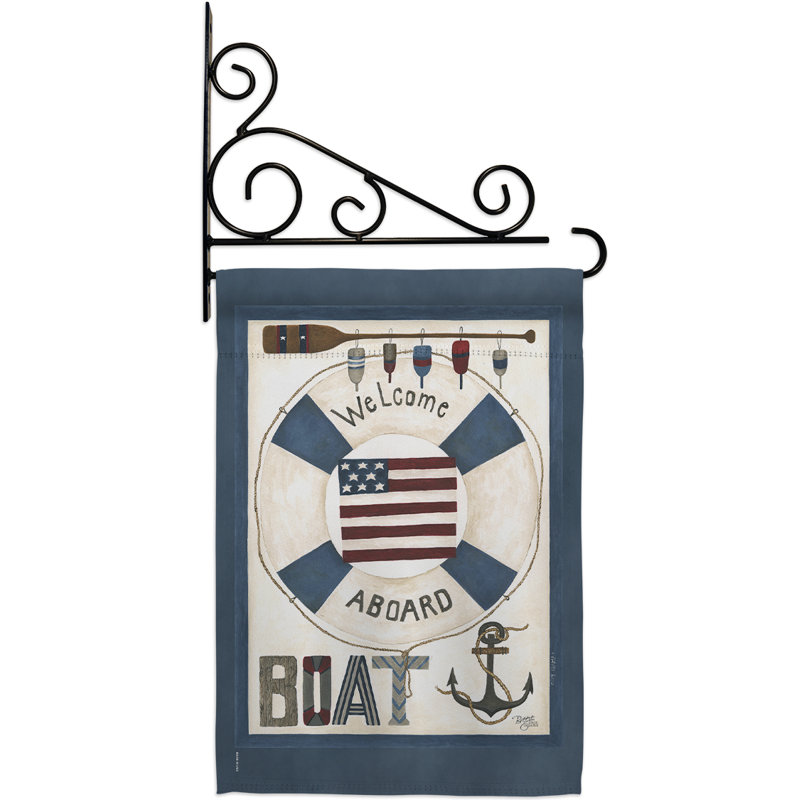 Double Sided 18.5'' H x 13'' W Polyester Flag Set