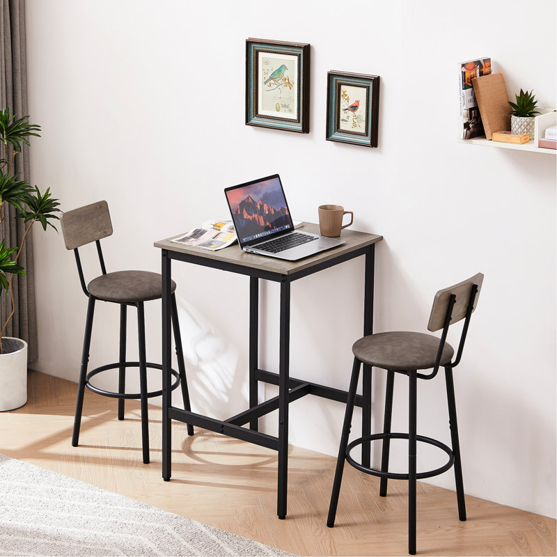 Élégante table de bar et tabouret, l'unité centrale grise, rehausse l'esthétique de votre ensemble 3, le siège de l'unité centrale crée un endroit confortable dans la maison