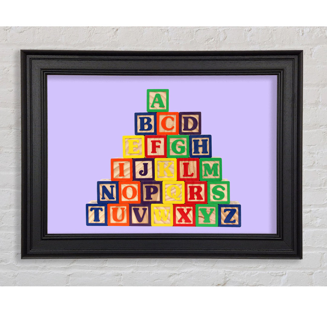 Alphabet Blocks Gerahmter Druck