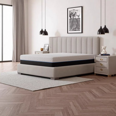 Matelas simple TG en mousse viscoélastique imprégnée de cuivre 12 po avec gel rafraîchissant et housse en tissu à changement de phase