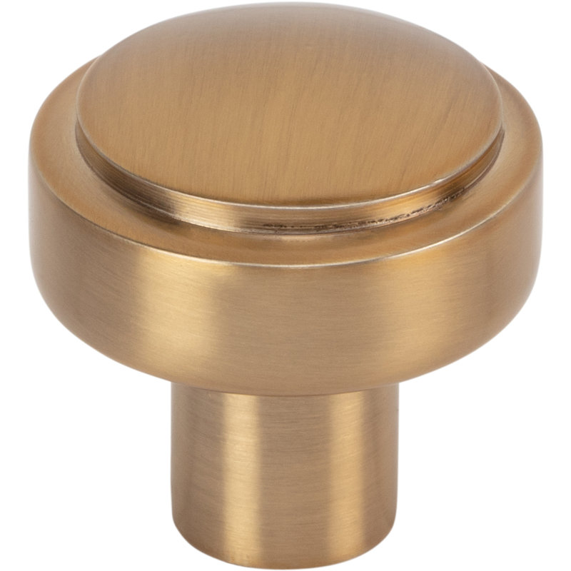 Kayden 1 1/4" Diameter Round Knob, Warm  Brass