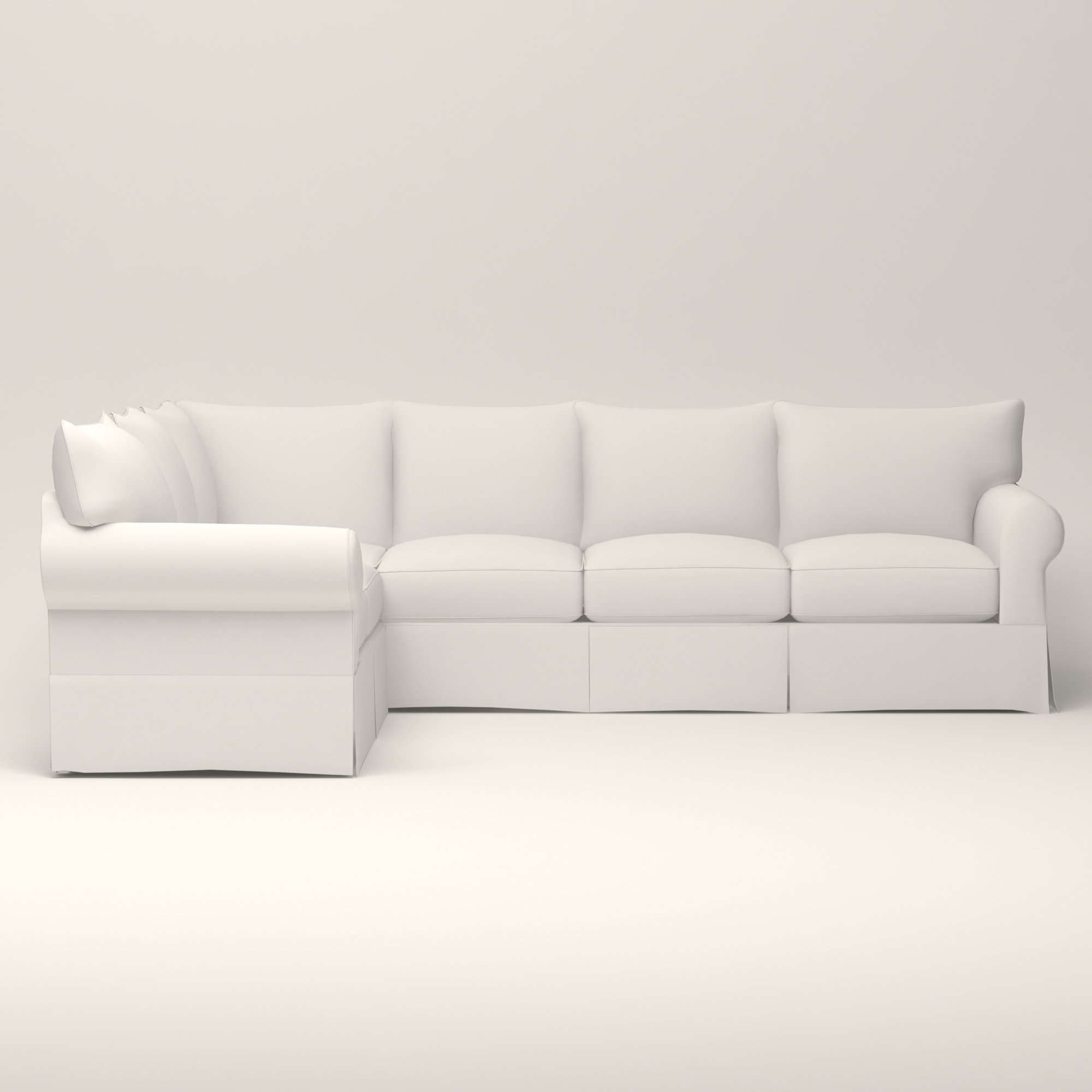 Amari Upholstered L-Sectional, Bayou Sunshine Canvas, Left Hand Facing