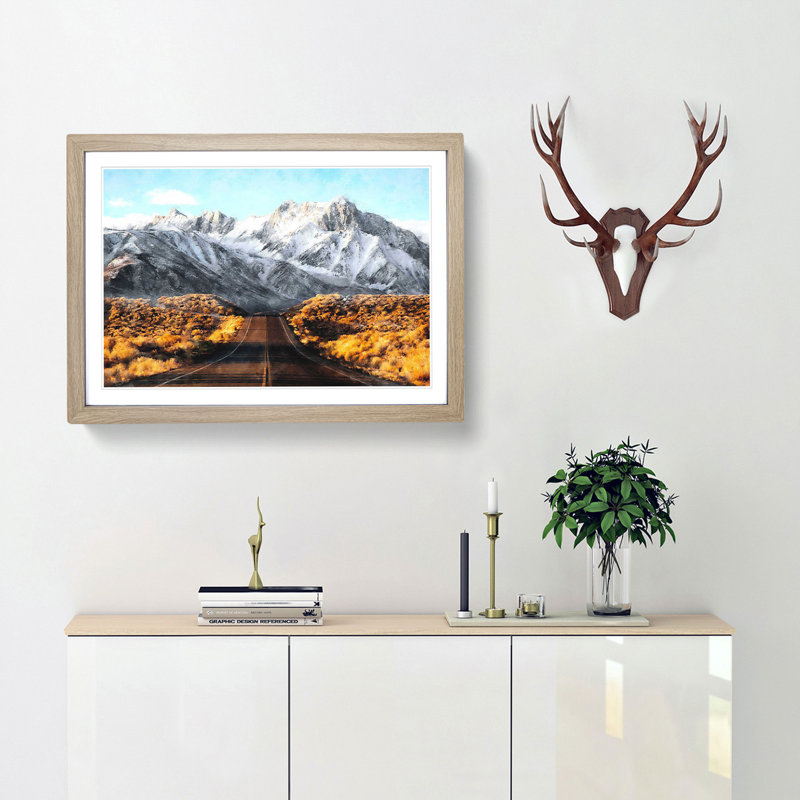 Road to the Mountains in California - Framed Print, Oak Framed, 62cm H x 87cm W x 2cm D