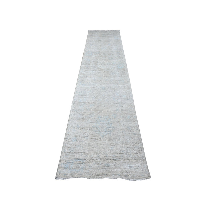 Tapis de couloir oriental à poils longs 2 pi 8 po x 12 pi 2 po Angora