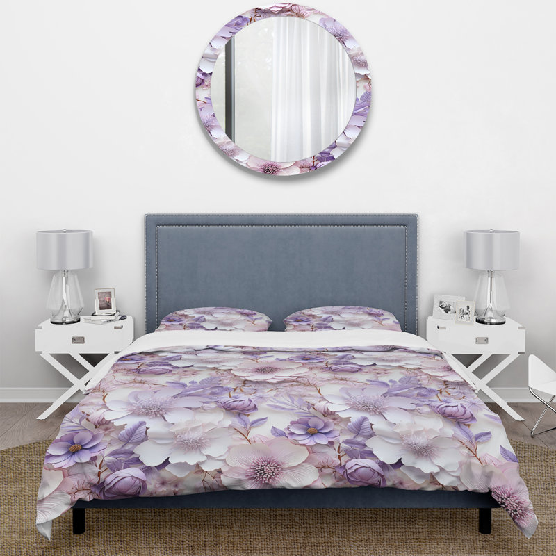 Ensemble de housse de couette Ethereal Floral Delight Victorian Pattern V - Floral