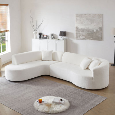 Modern Sofa Modular Sectional Sofa With Left Chaises L-Shaped Corner Comfy Upholstered Couch Living Room Furniture Sets