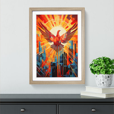 Phoenix Constructivism No.3 - Single Picture Frame Print on Wood
