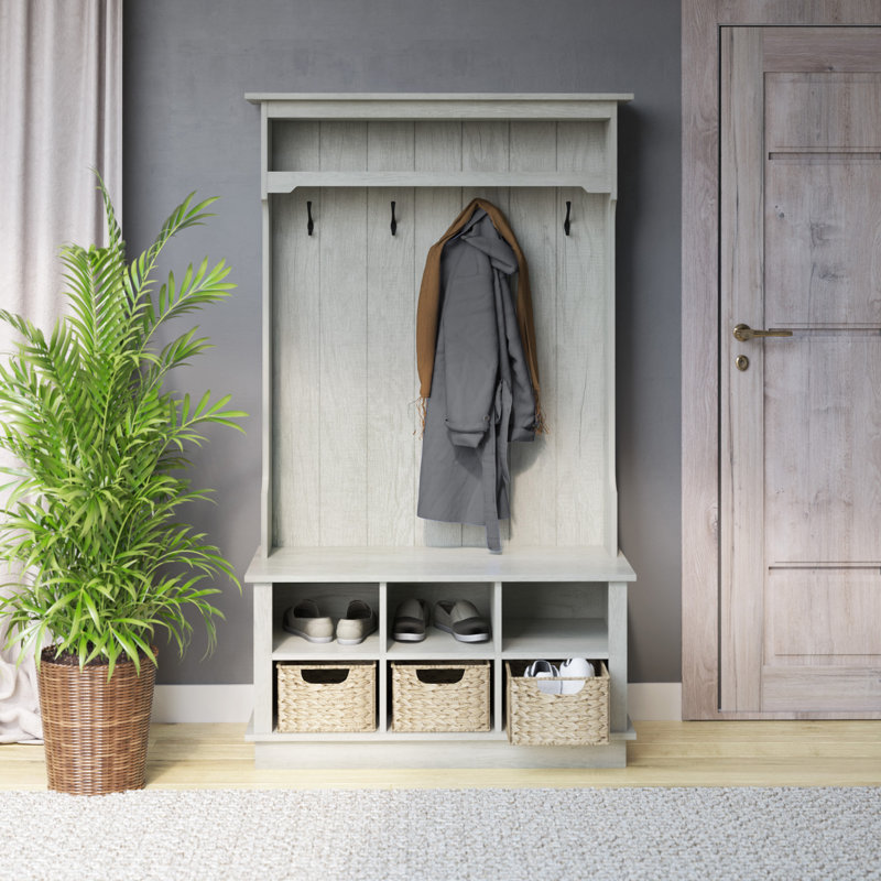 Bridget Hall Tree with Open Storage, Fairfax Oak