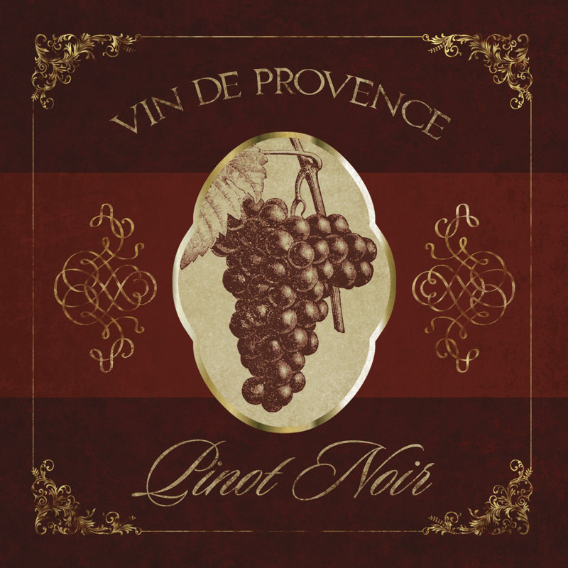 Wine Label IV - Wrapped Canvas Print, 30cm H x 30cm W x 3.8cm D