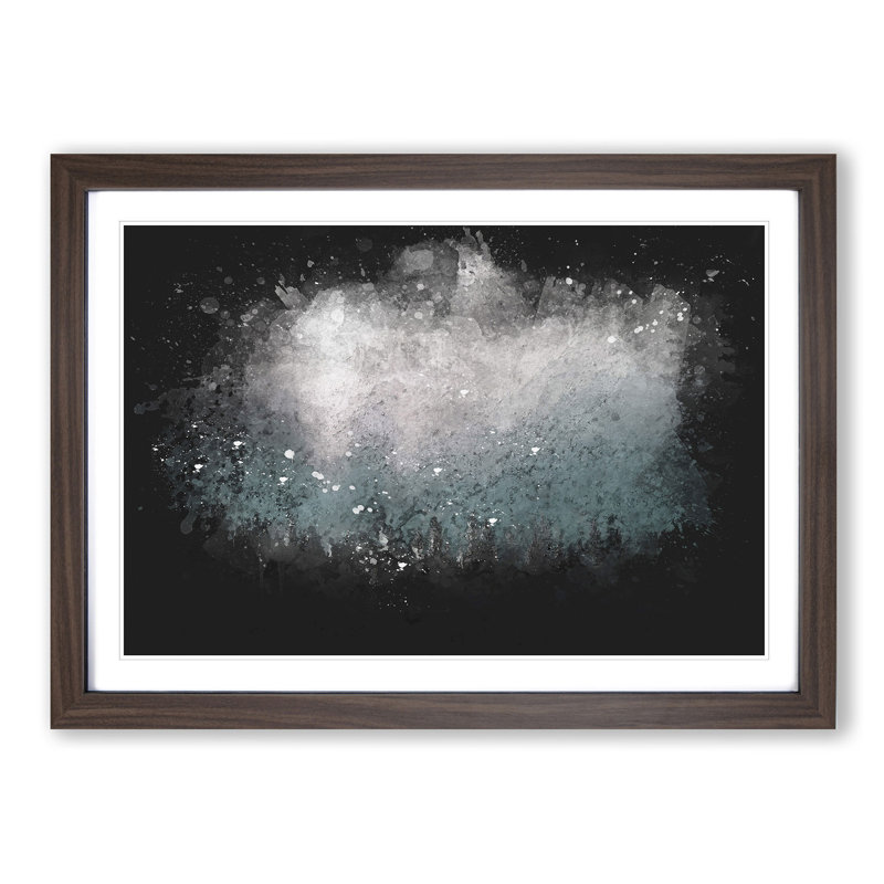 Sunlight over the Forest - Picture Frame Graphic Art Print, 45cm H x 63cm W x 2cm D, Walnut Framed