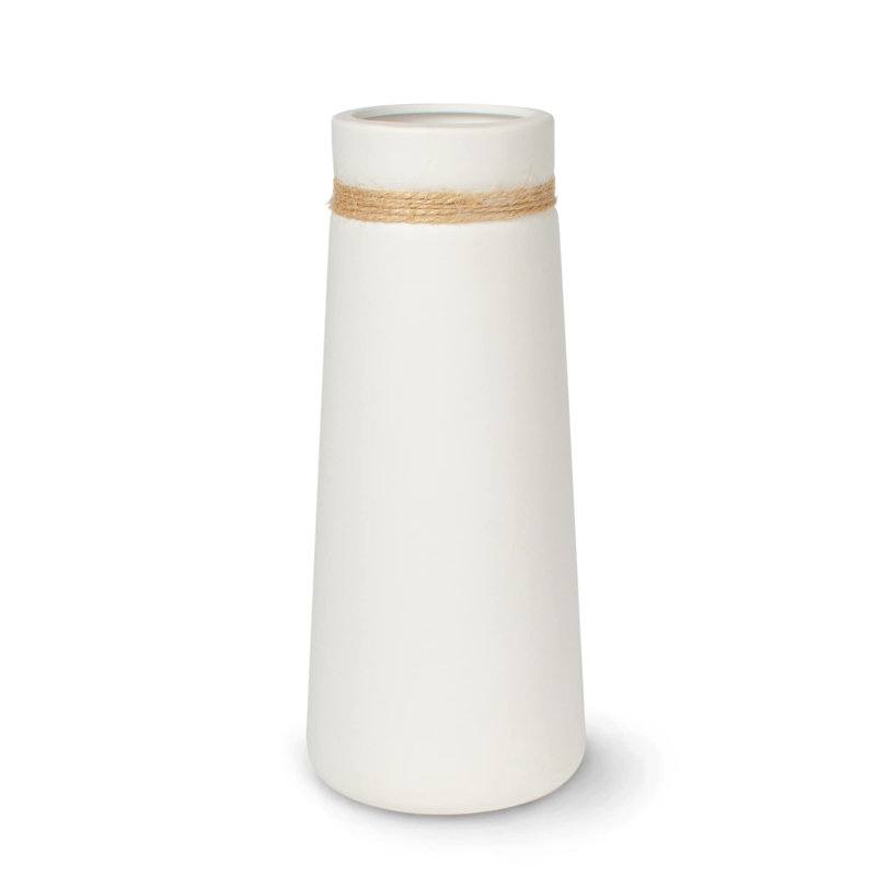 Ceramic / Porcelain Table Vase, White