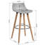 Amethyst Counter Stool with Solid Wood Frame