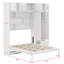 Lit escamotable mural avec armoire supérieure, tablettes et garde-robe, lit pliable peu encombrant-114217055