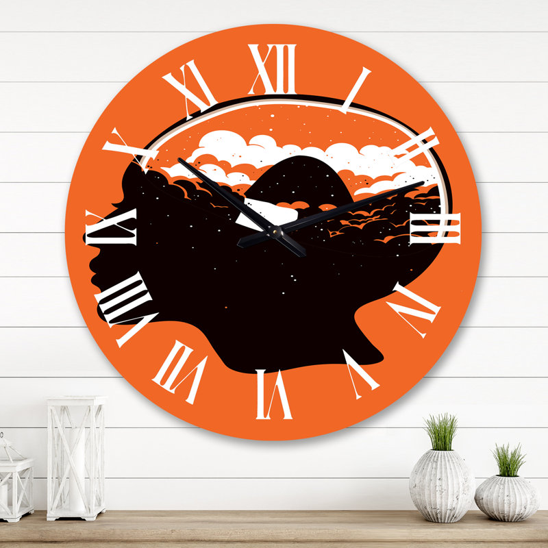 Horloge murale moderne Mid-Century Imagination, Grand