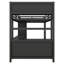 Lit mezzanine robuste avec bureau en L et rangement pour garde-robe-275423351