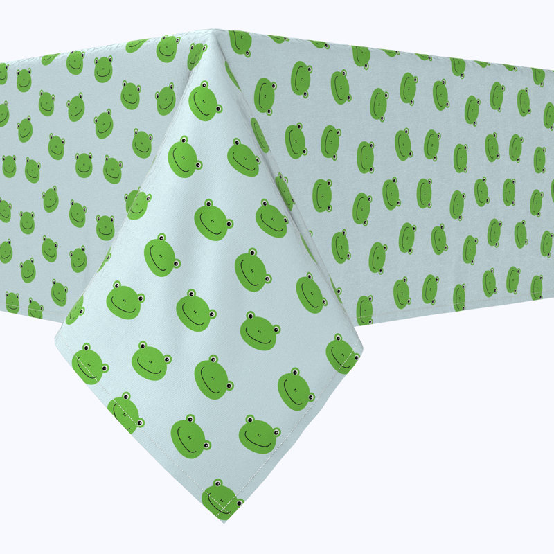 Rectangular Tablecloth, 100% Cotton, 52X104", Ribbit Ribbit, 120" L x 52" W