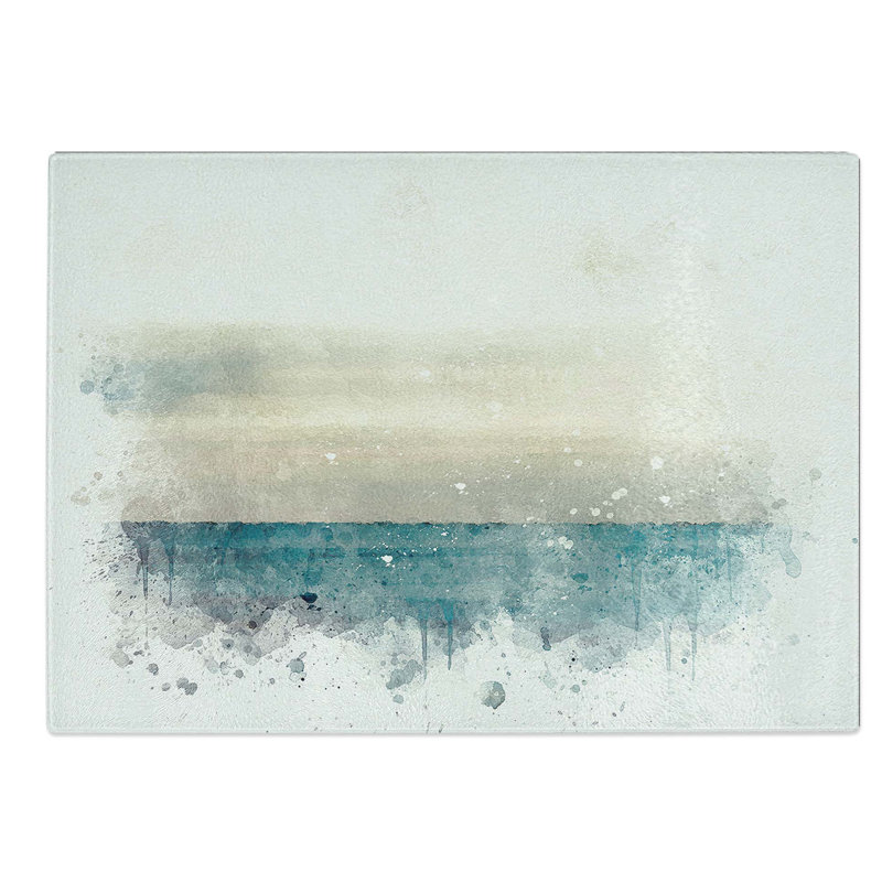 Glass Horizon Rush in Abstract Chopping Board, 28.5 cm W x 20 cm L