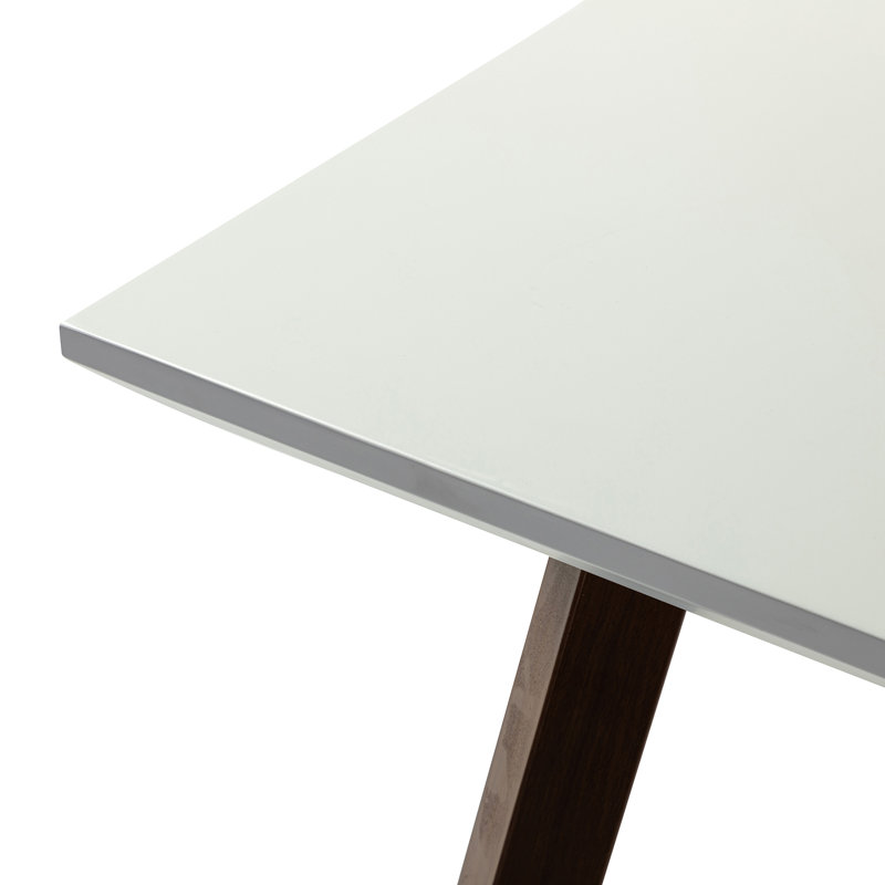 Axia Mid-century Modern Iron Rectangle Dining Table with Square optional, 30" H x 35.40" W x 35.40" L