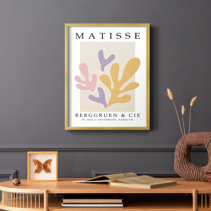 Matisse CEC XXXIV, reproduction encadrée - bois massif, Or, H 28 po x l 22 po