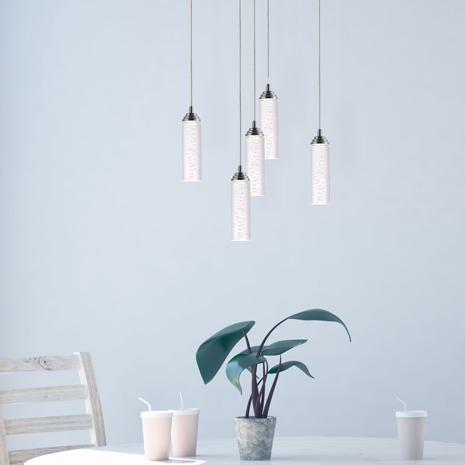 Wrought Studio Ardrie 5 - Light Cluster Cylinder LED Pendant - Wayfair ...
