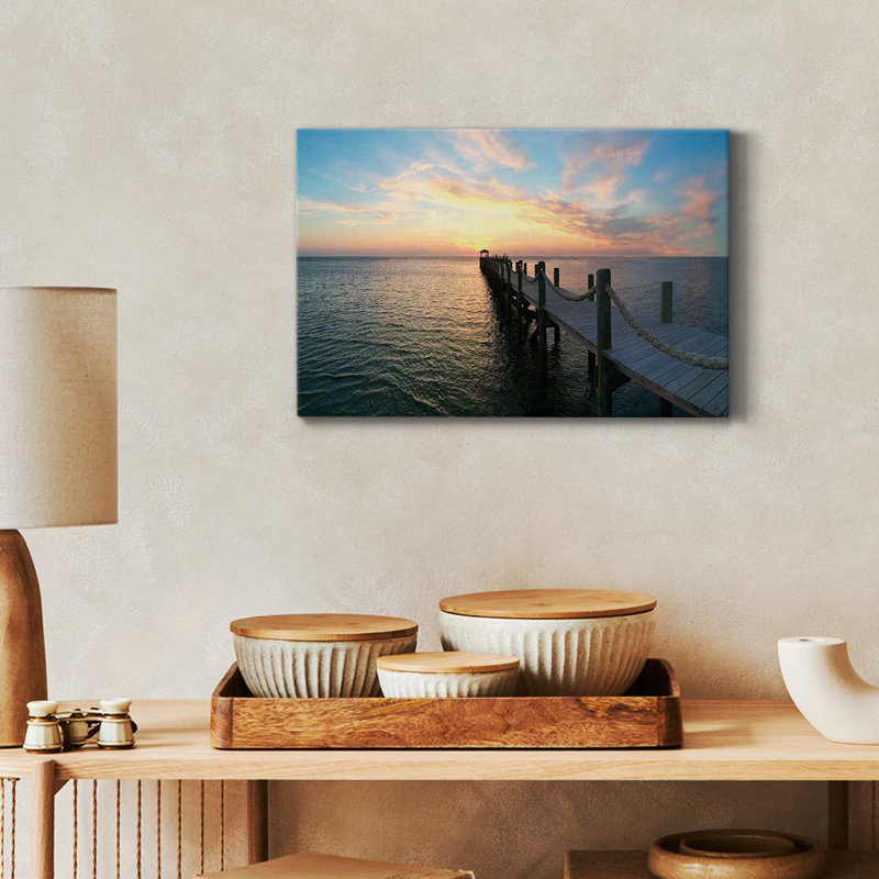 «Dockside», reproduction sur toile tendue, H 16 po x l 27 po x P 1 po