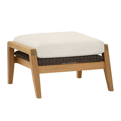 Spencer Rectangle Outdoor Teak Ottoman Patio Ottoman