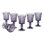 6 pièces 8 oz Hillyer Ensemble de verres à pied en verre