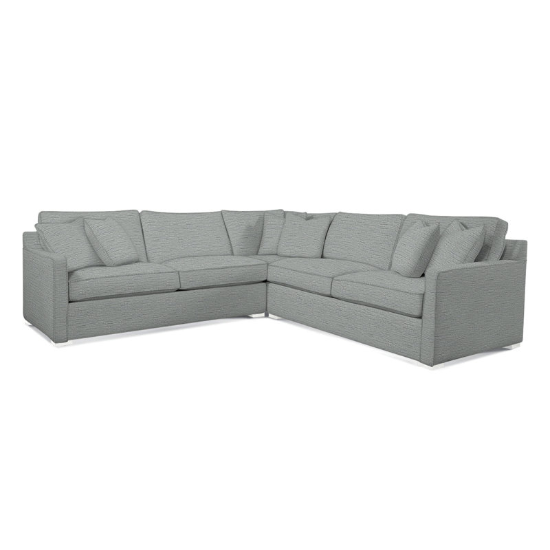 Brentwood Sectional, Gray Sugar Performance; 0863-84, Frost White