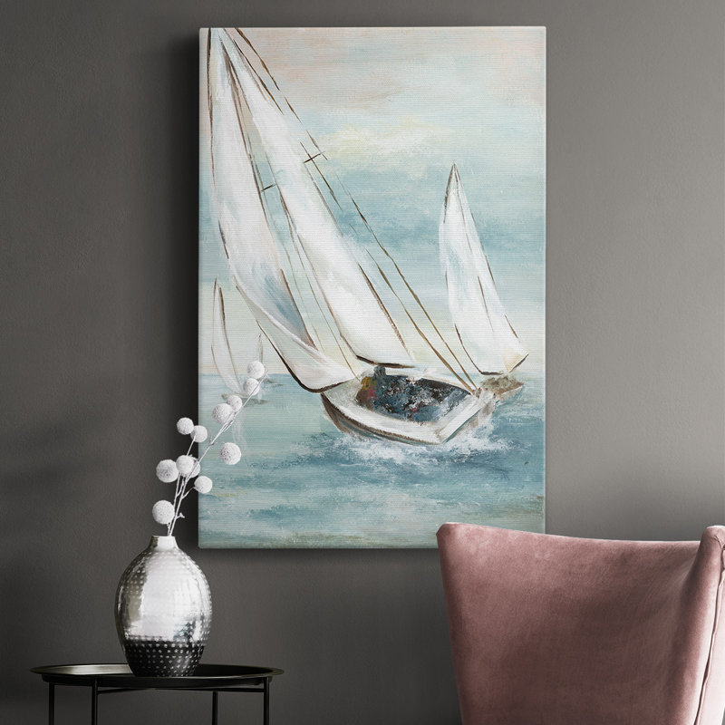 Toile tendue avec châssis Catching Wind, H 48 po x l 32 po x P 1 po