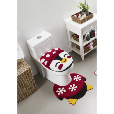 Christmas Penguin 2Pc. Bath Rug Set