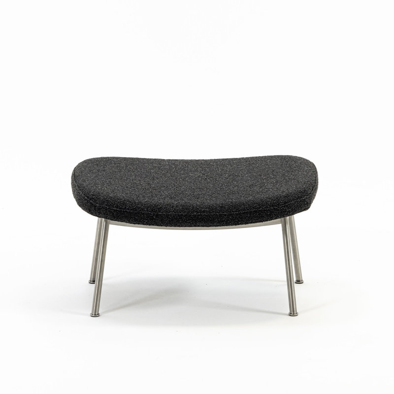 Ella Ottoman, Slate Rayon/Viscose, Stainless Steel