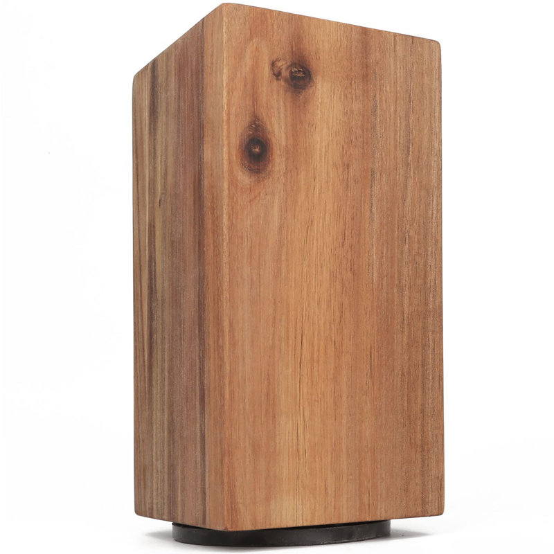 Magnetic Knife Wooden Block 360 Rotatable, Brown
