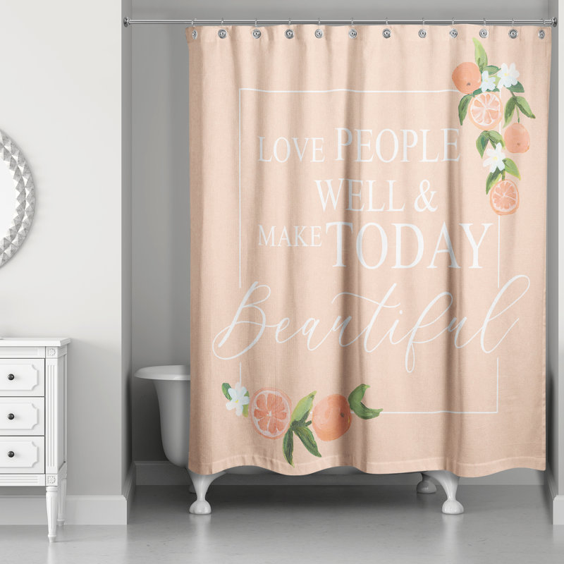 Perine Shower Curtain, Orange