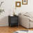 Set of 2 Mid-Century Modern Nightstands, MDF Vintage-Style with Bevel Design