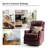 Elimelec Genuine Leather Manual Swivel Recliner-1900425792
