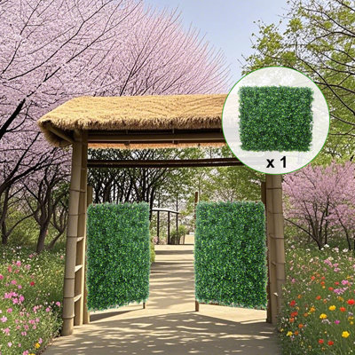 1 PC Artificial Plant Plastic Telescopic Fence 40Inch*120Inch Suitable For Garden And Yard