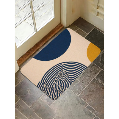 Tapis pour salle de bain à motif géométrique 16 x 24