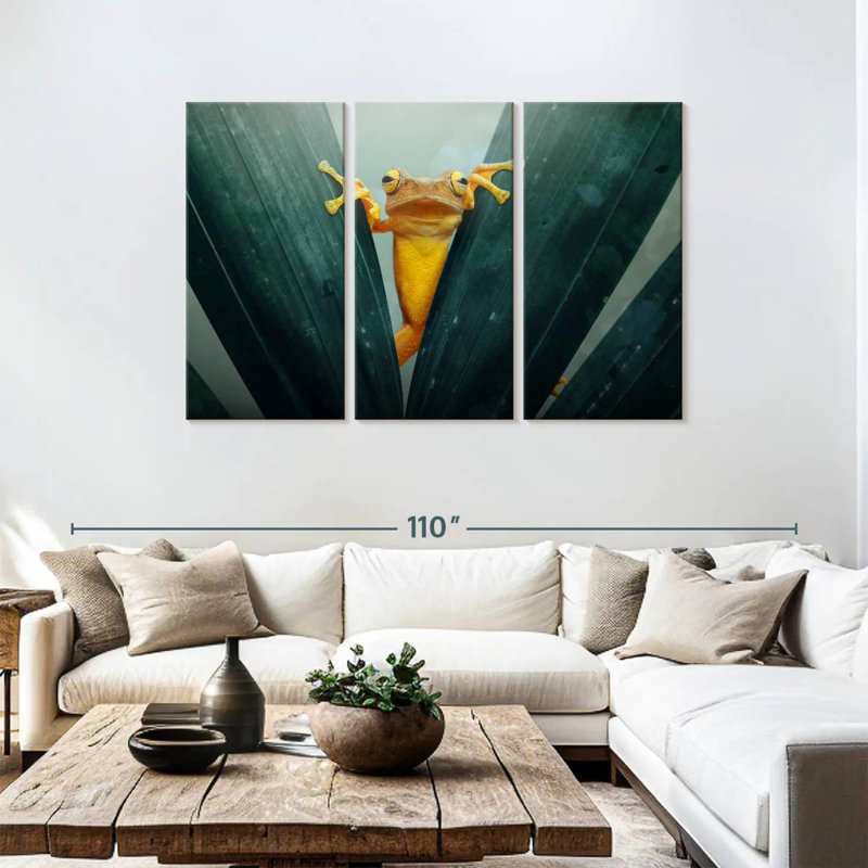 Brampt Yellow Frog, 48" H x 74" W