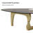51" Triangle Glass Coffee Table With Solid Wood Base Clear Top Mid Century Center Table For Living Room-378083973