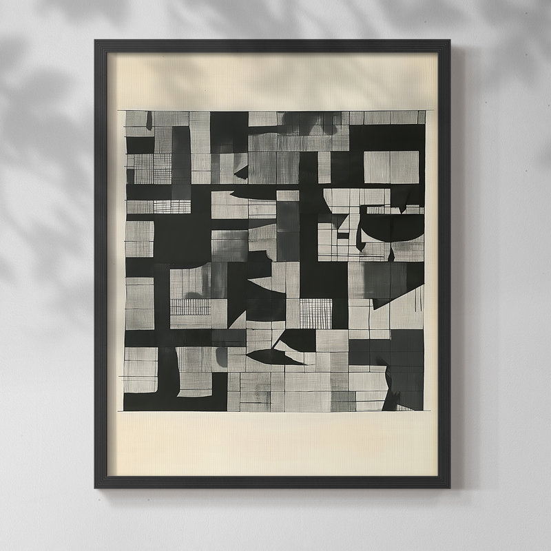 Série ABSTRACT DCCDXC - reproduction encadrée de qualité supérieure - prête à être accrochée - aucun clou requis