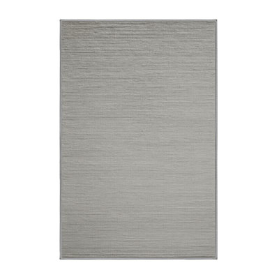 Tapis gris uni lavable à la machine