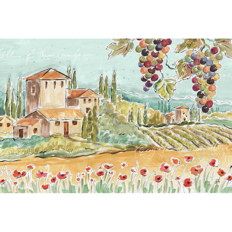 «Tuscan Breeze I» par Daphne Brissonnet, reproduction sur toile tendue, H 24 po x l 36 po