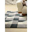 Hand Tufted Wool Geometric Area Rug in Slate/White-1169645644